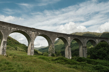 Fototapeta na wymiar Glenfinnan Viaduct in Scotland