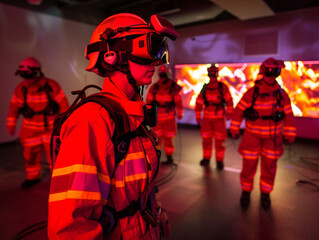 Virtual reality training for emergency responders immersive simulation critical detail soft light