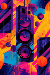 Groove & Glanz: Dynamische Illustration für Flyer- und Plakatdesigns