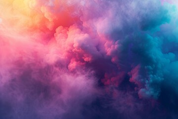 Abstract heavy multicolor cloud of haze - obrazy, fototapety, plakaty
