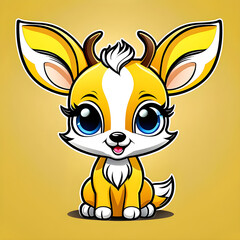 Captivating Fawns: Exploring the Charming Expressions of Adorable Baby Deer.(Generative AI)