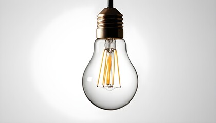 Pendant light bulb isolated on white