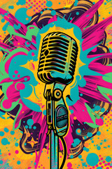 Groove & Glanz: Dynamische Illustration für Flyer- und Plakatdesigns