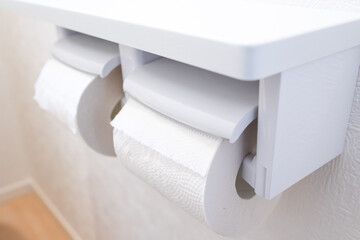 トイレットペーパーとペーパーホルダー