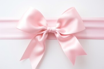 Silk gift bow on white background for enchanting gift-giving and delightful mood-setting
