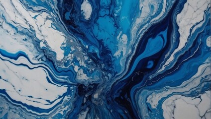 Marble ink electric blue. Electric blue marble pattern texture abstract background. Perfect for background or wallpaper designs. - obrazy, fototapety, plakaty