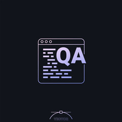 QA icon, Quality Assurance vector
