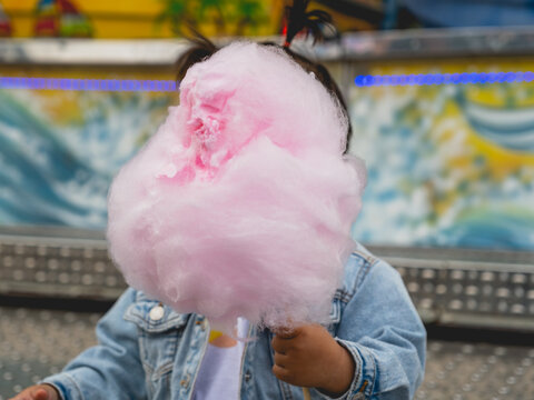 algodon de azucar en la feria