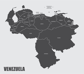 Venezuela States map