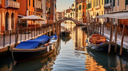 Venice, Italy. Panoramic view of the Grand Canal.