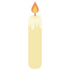 a burning candle. Candle light. Happy easter. Vector and illustration. Ready to use. Easy to customize.