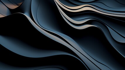 3D Dazzling Colorful Flowing Waves Background