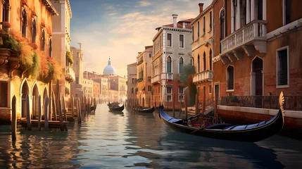 Fotobehang Venice, Italy. Panoramic view of the Grand Canal. © I