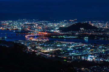 Fototapeta premium 串掛林道から望む広島市の夜景
