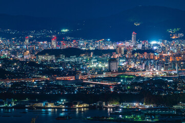 串掛林道から望む広島市の夜景