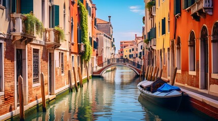 Panoramic view of the Grand Canal in Venice, Italy. - obrazy, fototapety, plakaty