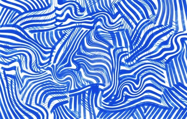 Fototapeta premium Abstract swirl wavy liquid blue lines illustration background isolated on horizontal ratio template. Social media post, website backdrop, poster print or brochure background.
