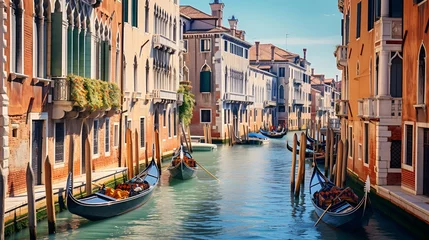 Fototapeten Panoramic view of the Grand Canal in Venice, Italy. © I