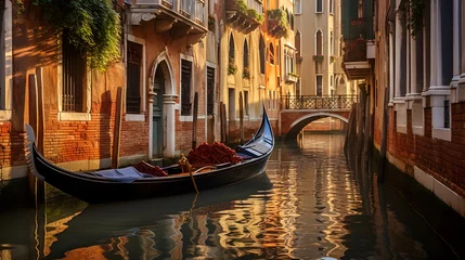 Foto auf Leinwand Gondola on the canal in Venice, Italy © I