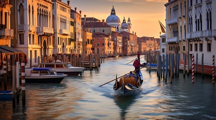 Grand canal in Venice, Italy - obrazy, fototapety, plakaty