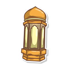 Hand draw islamic lantern for ramadhan kareem 