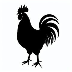 Black Rooster Silhouette