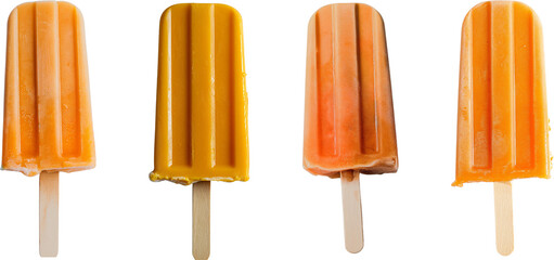 orange popsicle ice cream, mango ice cream