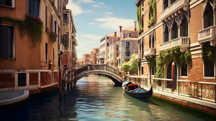 Rollo Canal in Venice, Italy. Panoramic view of the city. © I