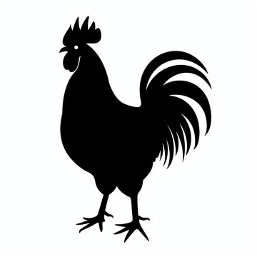 recommend clip art: Black Rooster Silhouette