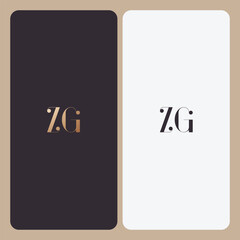 ZG logo design vector image