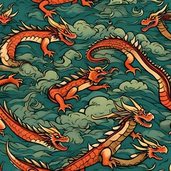 chinese dragon in the temple