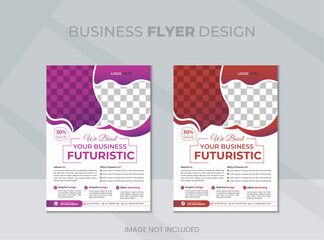 A bundle of 2 template flyer design, Business flyer Template design	