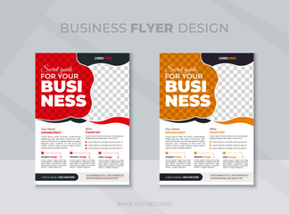 A bundle of 2 template flyer design, Business flyer Template design	