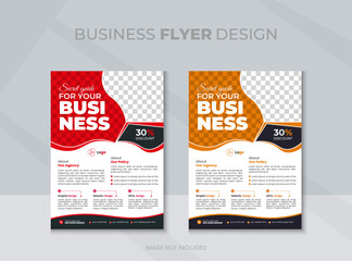 A bundle of 2 template flyer design, Business flyer Template design	