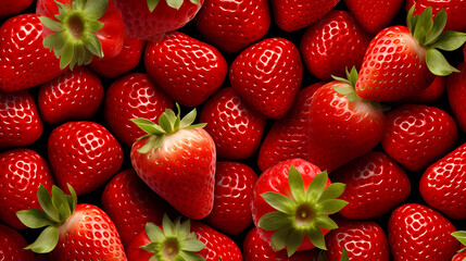 Close-up strawberries, fresh ripe strawberries