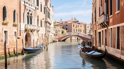 Panoramic view of Grand Canal in Venice, Italy