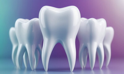 An image of white human teeth. The human structure.