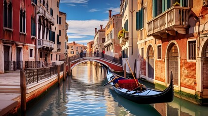 Panoramic view of the Grand Canal in Venice, Italy. - obrazy, fototapety, plakaty