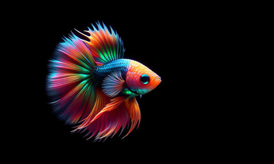 Obraz premium fish isolated on black background