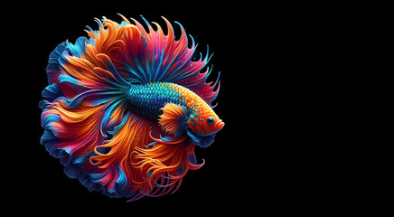 Obraz premium fish isolated on black background