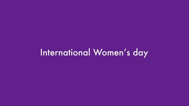 Motion design for celebrating International Women's Day with Inspire Inclusion theme