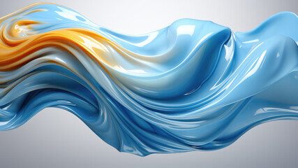Naklejka premium Artwork of dynamic folded wavy surface. Abstract composition. Three-dimensional effect. Background for landing, template or presentation. Inspiration of 3d art. Trendy design, poster, cover, header