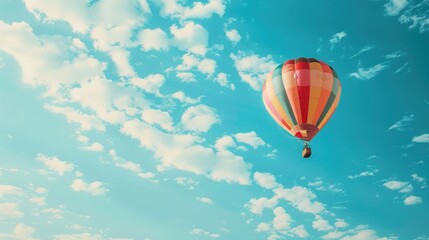 vintage heart balloon with colorful on blue sky concept of love in summer and valentine, wedding honeymoon