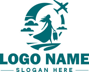 Travel Logo Tourism Logo adventure, tour, outdoor, camping, mountain, hunting, hiking, travel logo icon design editable vector