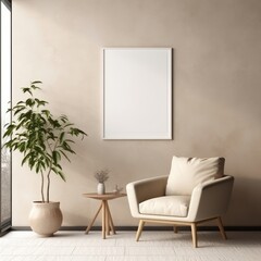 Interior design scene featuring a chair in a contemporary living room setting