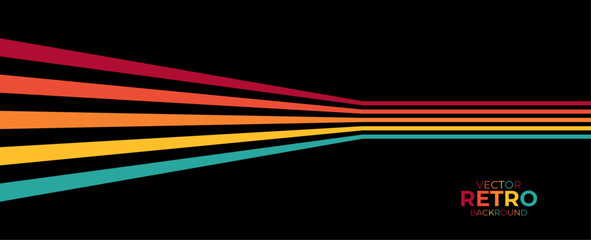 retro vintage 70s style stripes background poster lines. shapes vector design graphic 1970s retro background. abstract stylish 70s era line frame illustration. banner, cover, poster, backdrop.