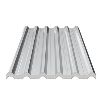 3D Galvanized Thermacoustic Sandwich Panel Roof Tile with Transparent Background