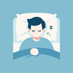 illustration of person sleeping