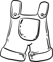 sketch baby cloth hand drawn