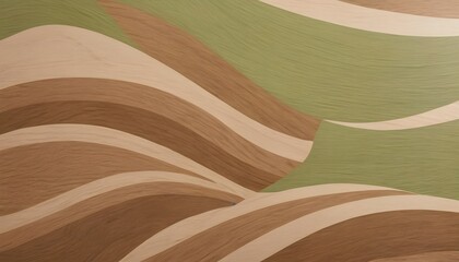 Background with green and wood texture waves